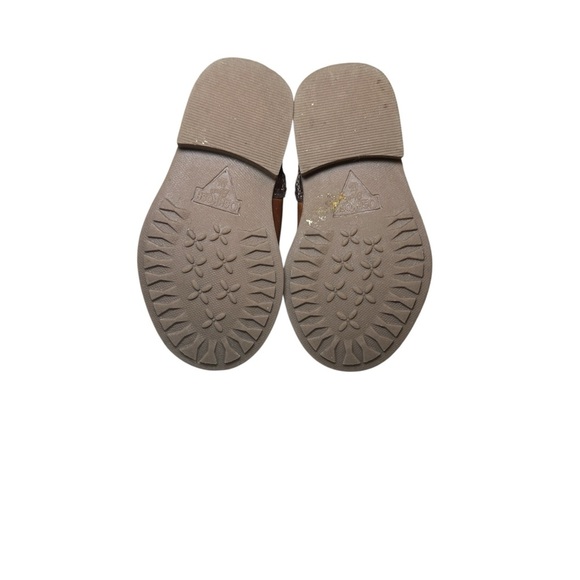 Oshkosh B’Gosh Toddler Girl Glitter Heel Ankle Boots Size 5 Brown and Gold - Picture 7 of 9